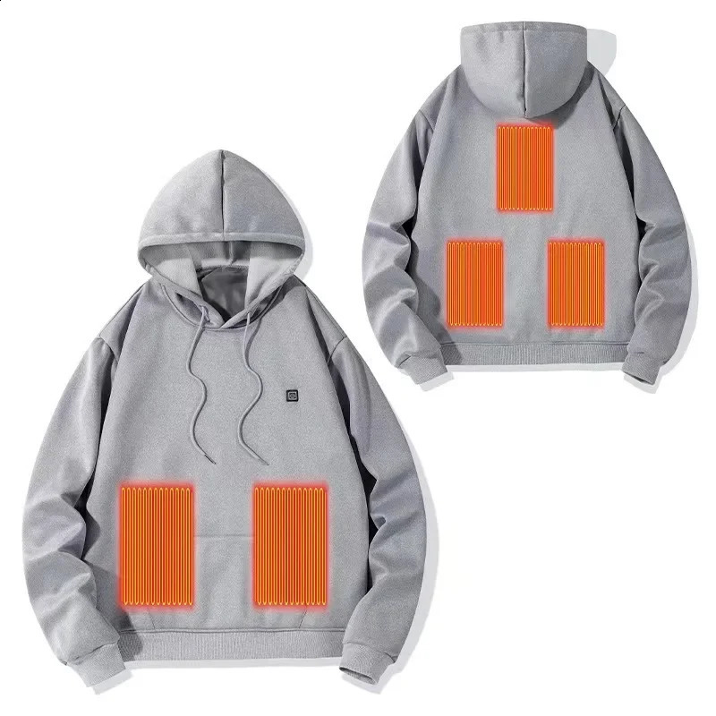 Winter Warm Sweatshirt Solid Color 3-speed Mens Hoodie Loose Elastic Warm Casual Sweatshirt Pullover 241203