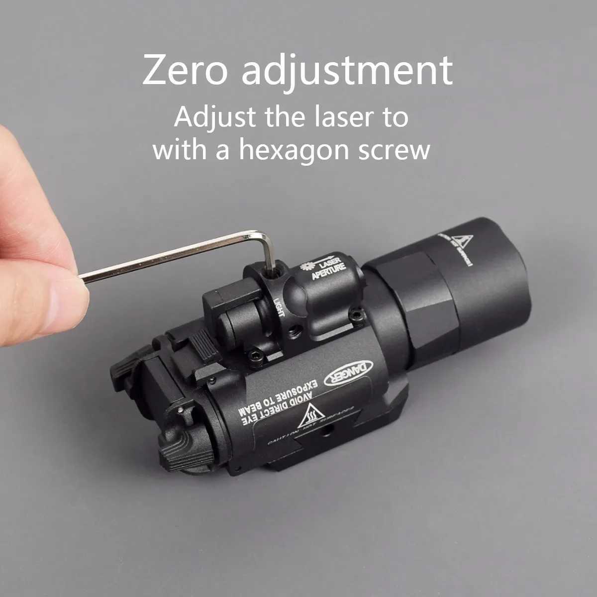 Tactical Surefir X400U X400 ultra light weapon pistol Lgiht equipped with red and green laser air gun strobe flash suitable for 20mm railW241204