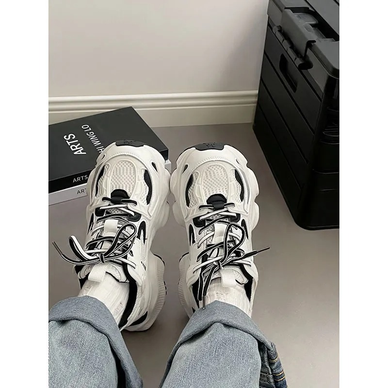 Top quality Brand High Quality New Style Free Delivery Designer Super Hot Thick Sole Dad Women's 2024 Spring Matcake Shoes Elevated Casual Mesh B
