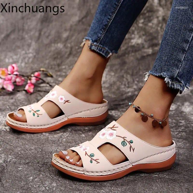 Sandals Women Summer Slip On Outdoor Wedges Shoe Platform Slippers zhanyishengli