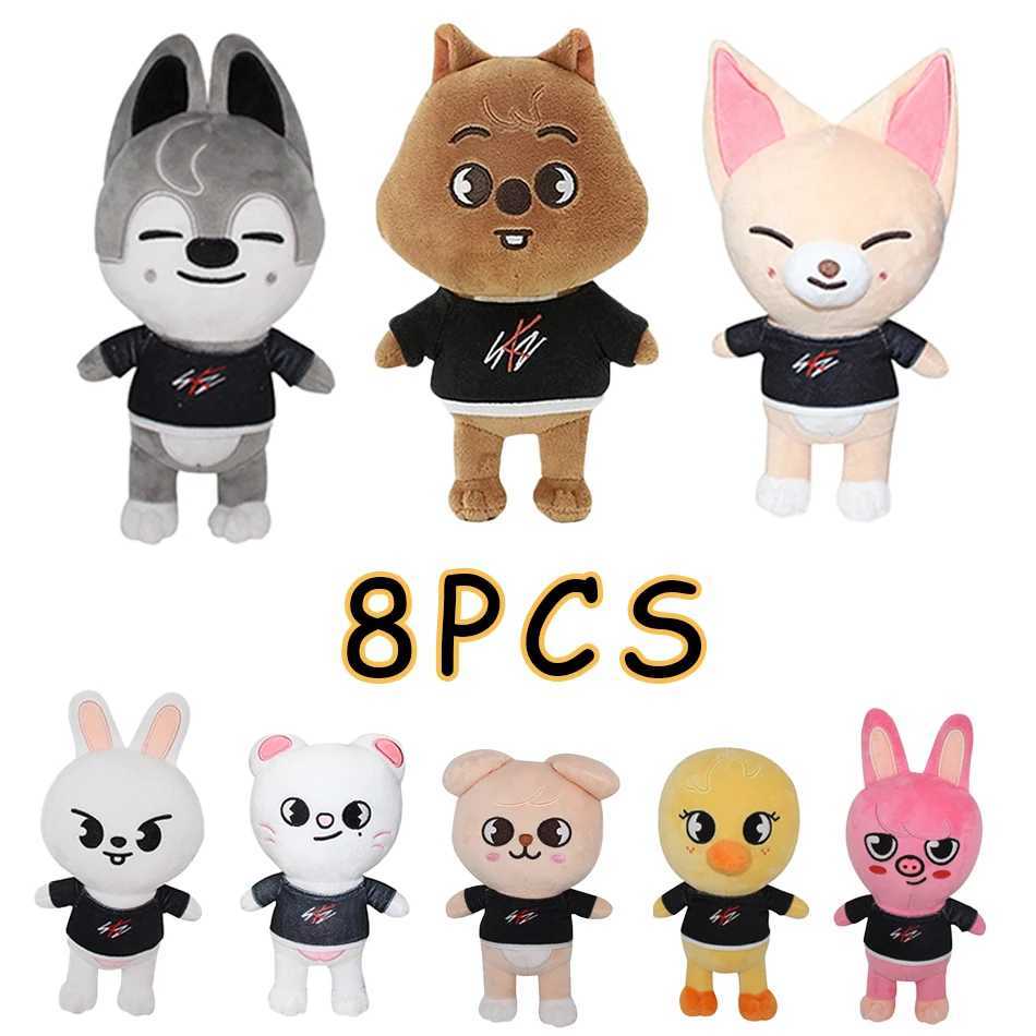 SKZOO Plush Toys 23cm Stray Kids Plush Wolf Chan Stuffed Animal Plushies Doll Kaii Companion for Kids Adults Fans GiftXJ241204