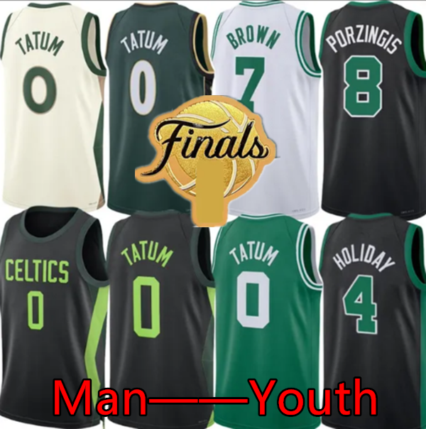 Celti Custom Basketball jerseys Jayson Tatum Jaylen Brownn Jrue Holiday Derrick White Kristaps Porzingis Payton jersey