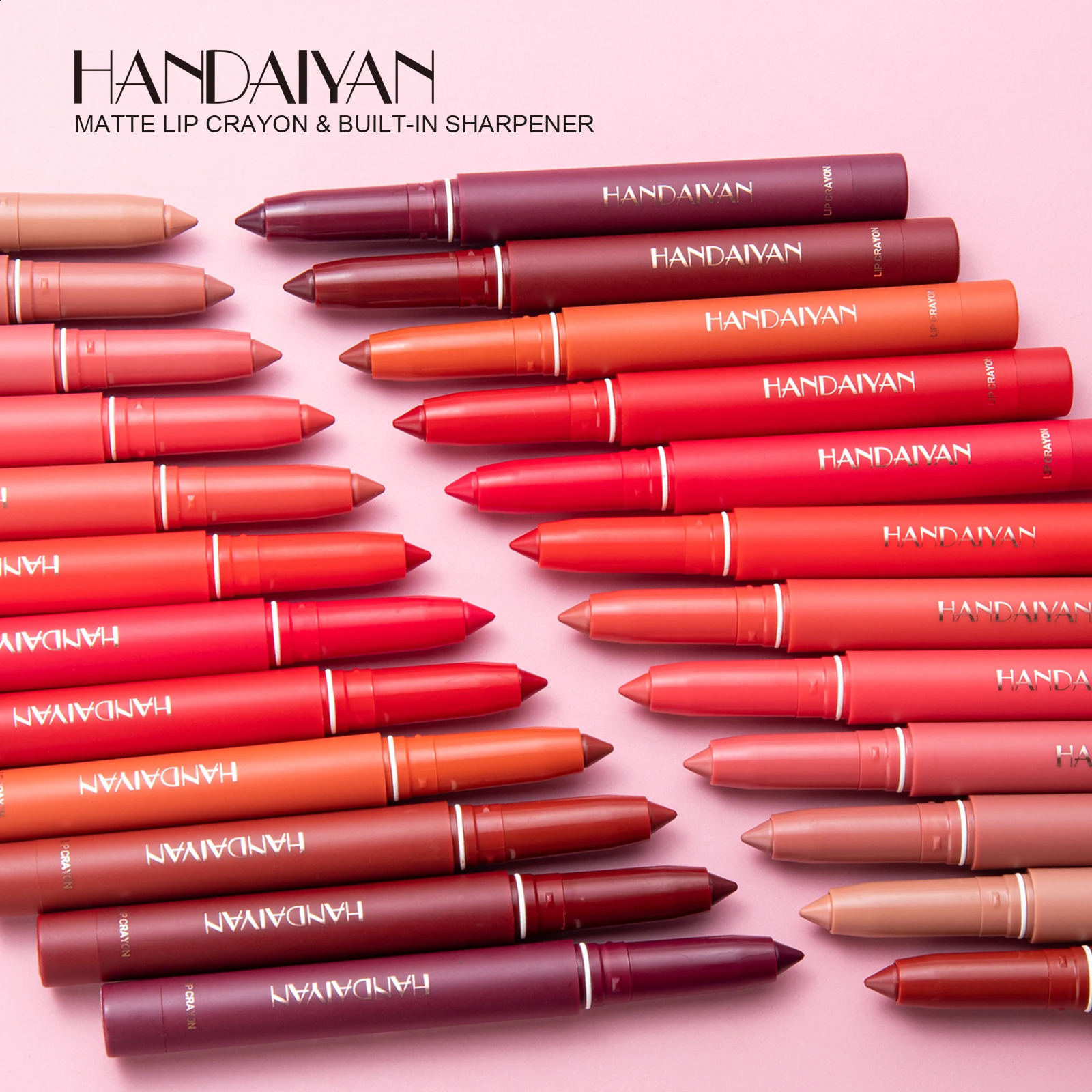 HANDAIYAN Arrive Matte Lipstick Pencil Makeup Silky Velvet Lip Stick Pen Waterproof Nude Pink Red Lip Blam Make Up Cosmetics 241204