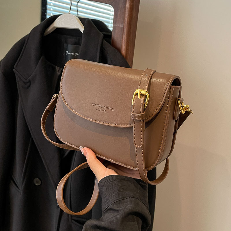 Texture female 2025S designer new style fashionable simple crossbody small square atmospheric versatile women bag shoulder bag