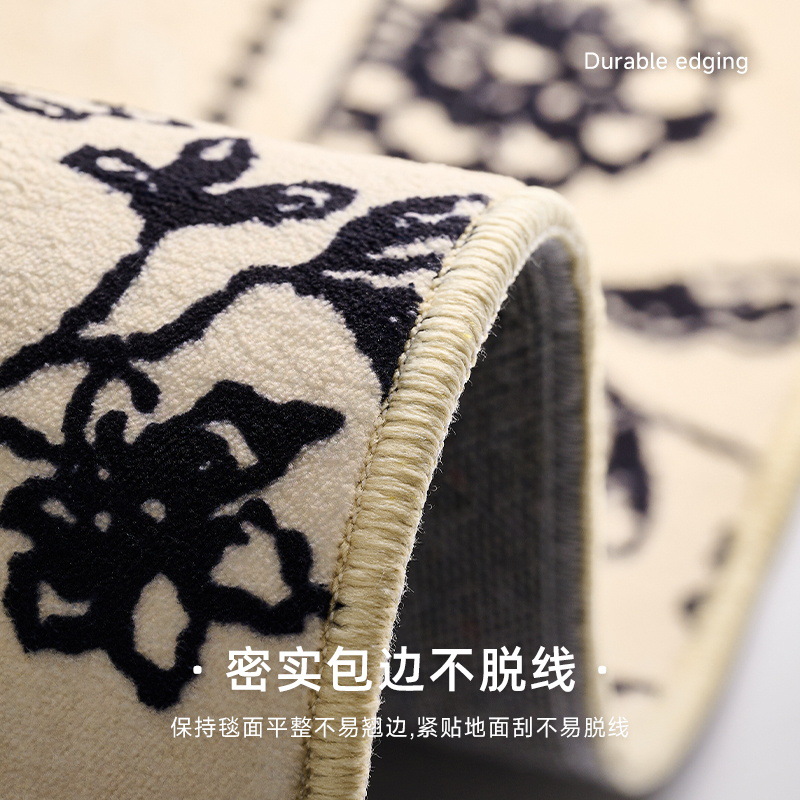 Living Room Carpet, French High-end Feeling Carpet, Dirt Resistant, Easy To Maintain, Erasable, Bedroom Sofa Carpet, Thickened