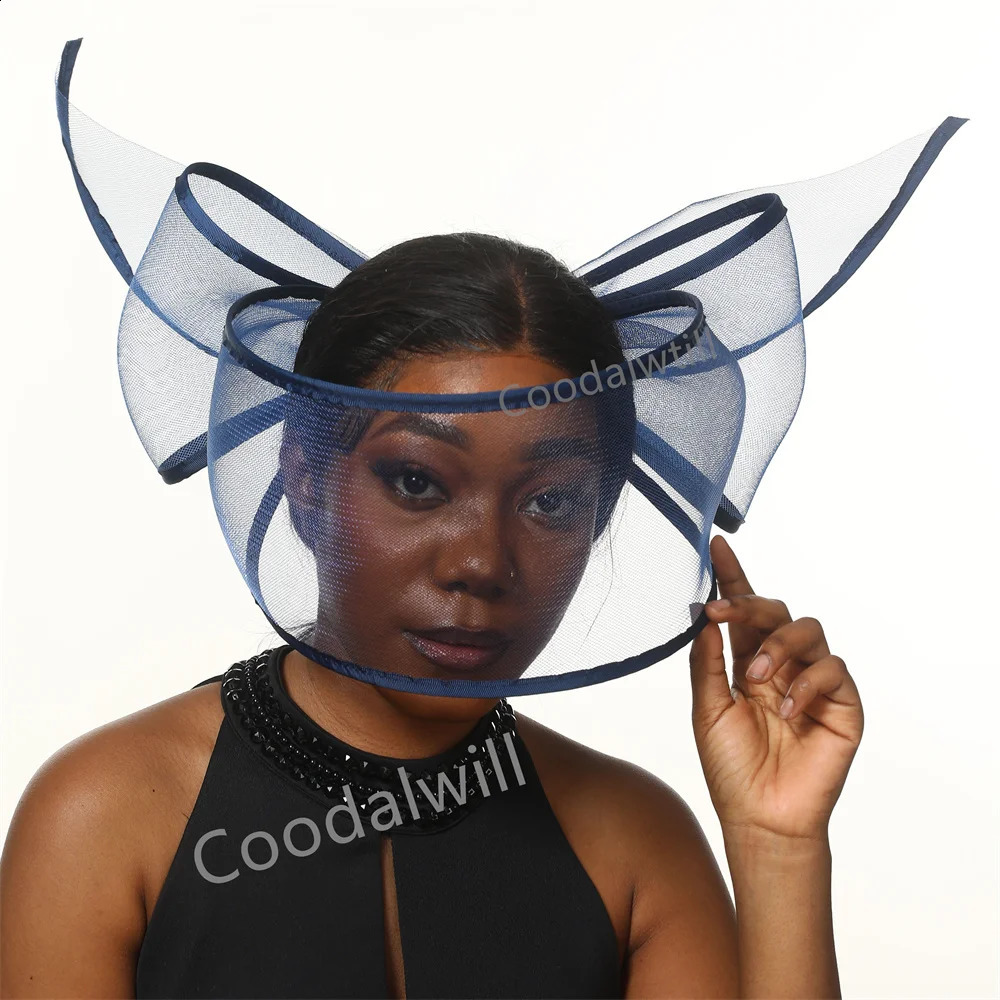Stunning black and white womens charming hats elegant wedding tea parties Chapeau hats for ladies Derby headwear fashionable 241203