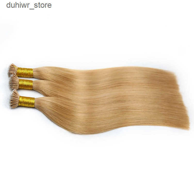 Hair Wefts Straight Nano ring Human Fusion Hair Keratin Capsules Micro Beads Ring Brazilian Remy Human Hair Extensions 50 Strands For Women J241204