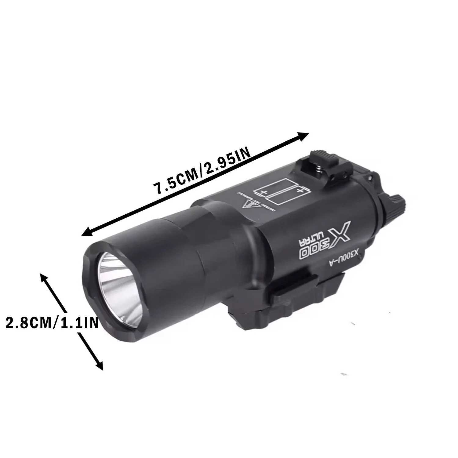 Surefir X300U reconnaissance gunner flashlight rifle strobe flashlight suitable for 20mm rail air gun hanging flashlight huntingW241204
