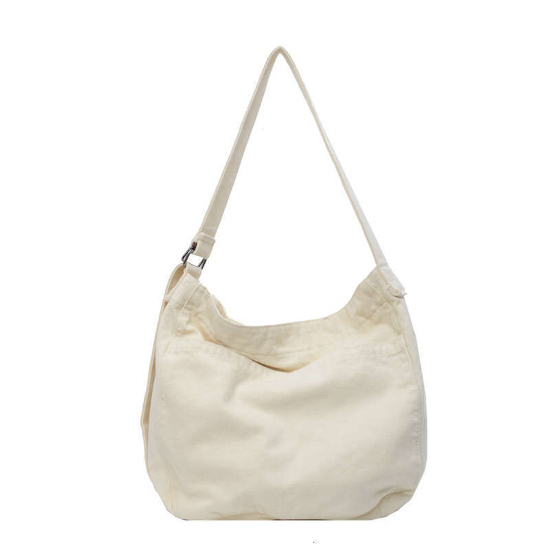 Cotton Canvas Fabric Female Students Crossbody Large Capacity Cloth Tote Bags Shoulder Bag