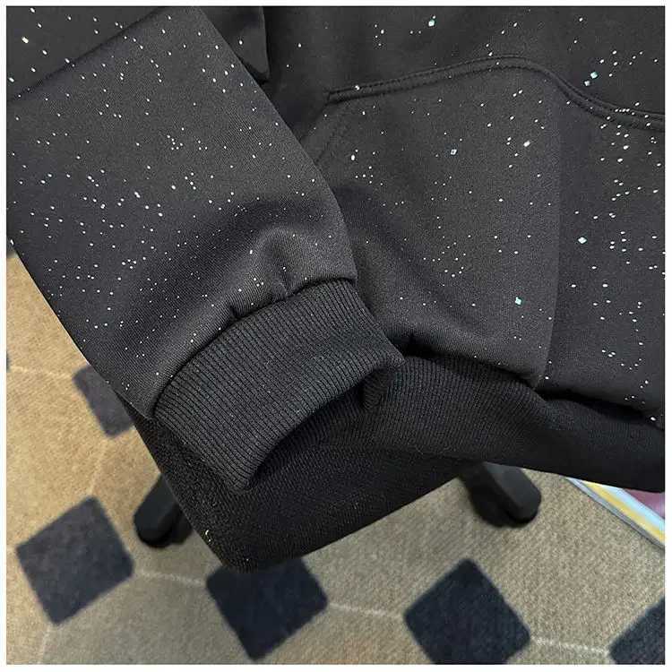American retro high strt full of stars sweater women loose fashion hooded coat Joker casual coat in autumn and winter.C241203