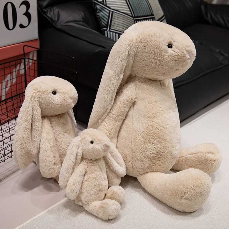 20cm Bunny Rabbit Plush Toy Soft Stuffed Long Ear Bunny Doll Funny Babys Sleeping Companion Delicate Home Decoration Kids GiftsXJ241204