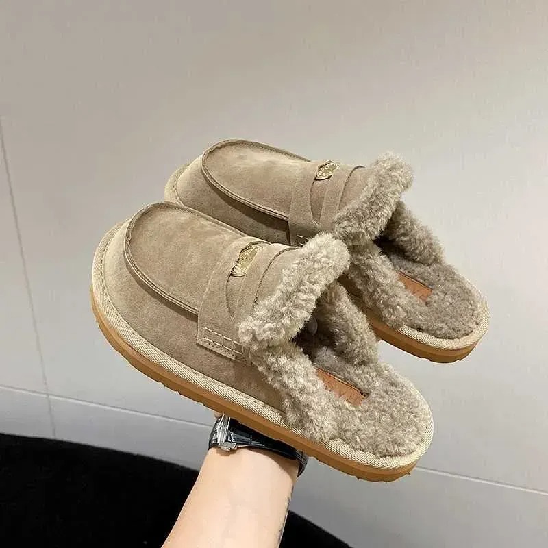 Winter Outdoor Cotton Casual Fashionable Warm Boots Comfortable and Non-slip Womens Home Slippers XW6.5