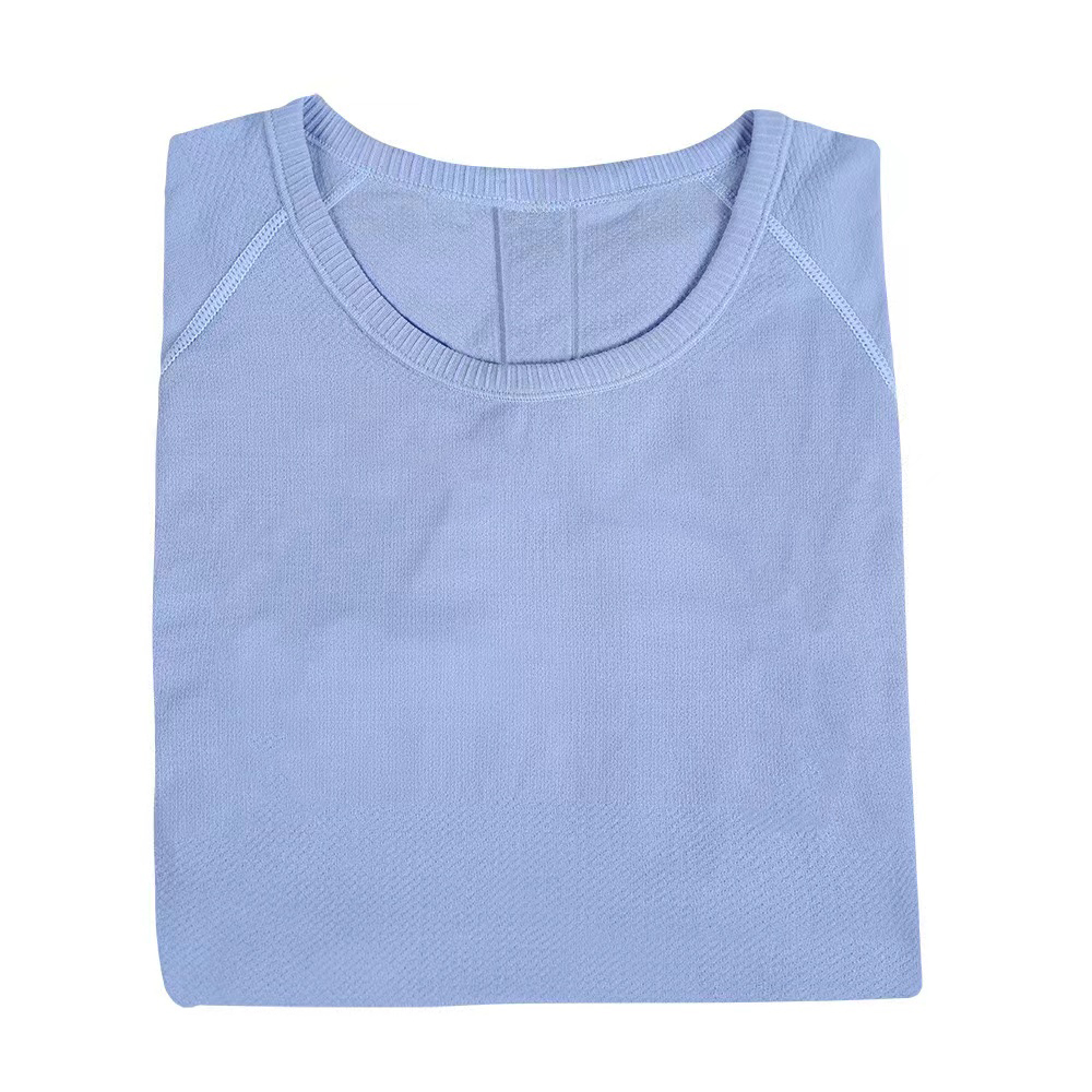 women designer yoga short sleeve long sleeve solid color sports shaping waist tight loose jogging tshirt high elastic breathable running workout activ