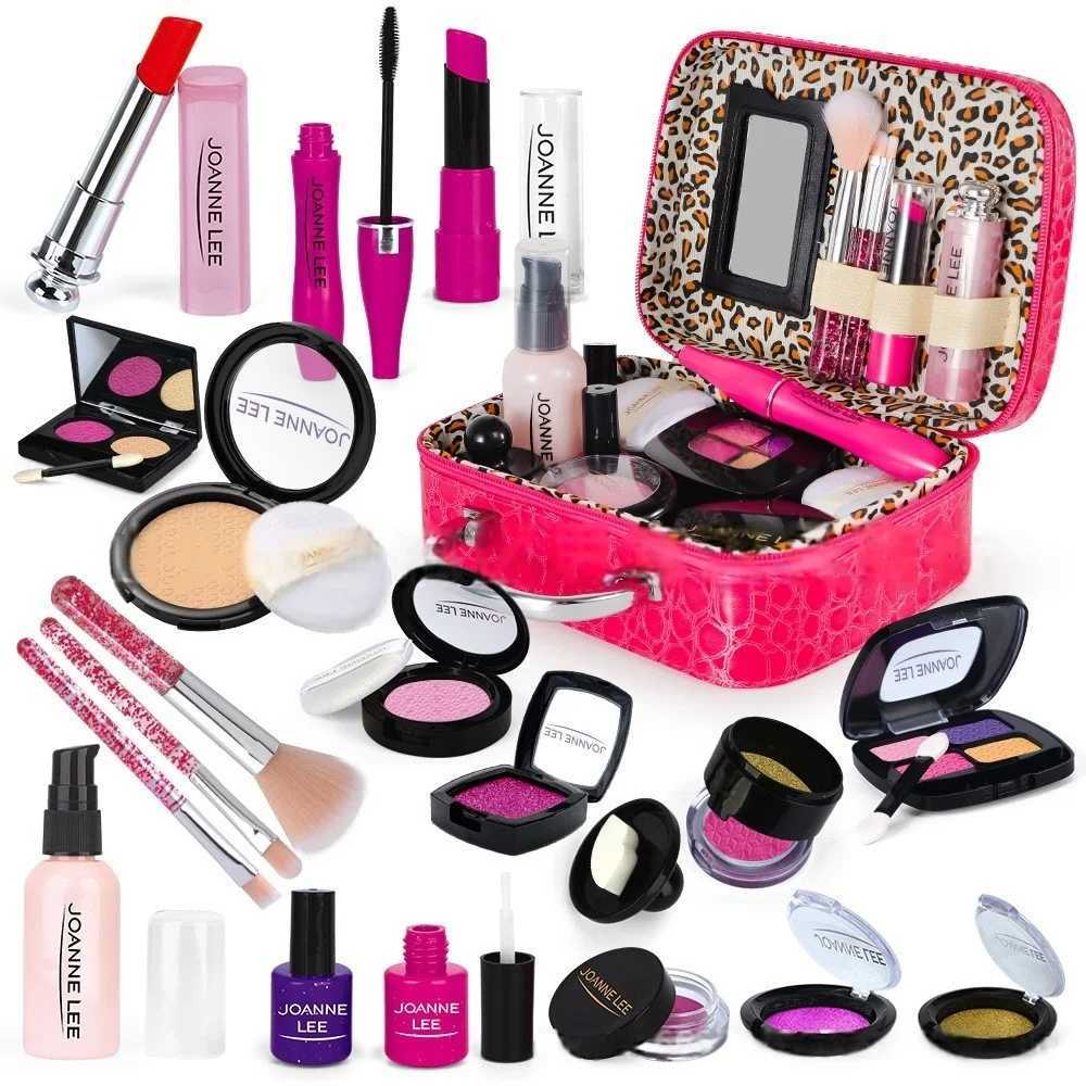Children Makeup Set Simulation Cosmetics Pretend Playing Box Princess Make Up Girl Toy Play Set Safe Nontoxic Kit Toy KidXJ241204