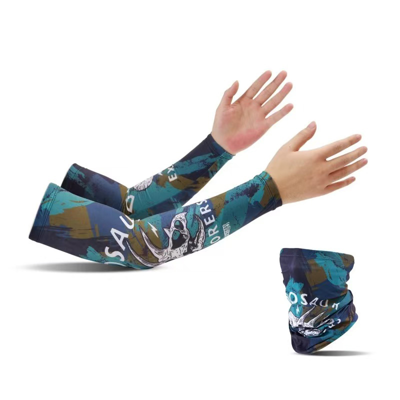 Sunscreen suit outdoor cycling summer men and women UV ice silk sleeve cover mask shade breathable