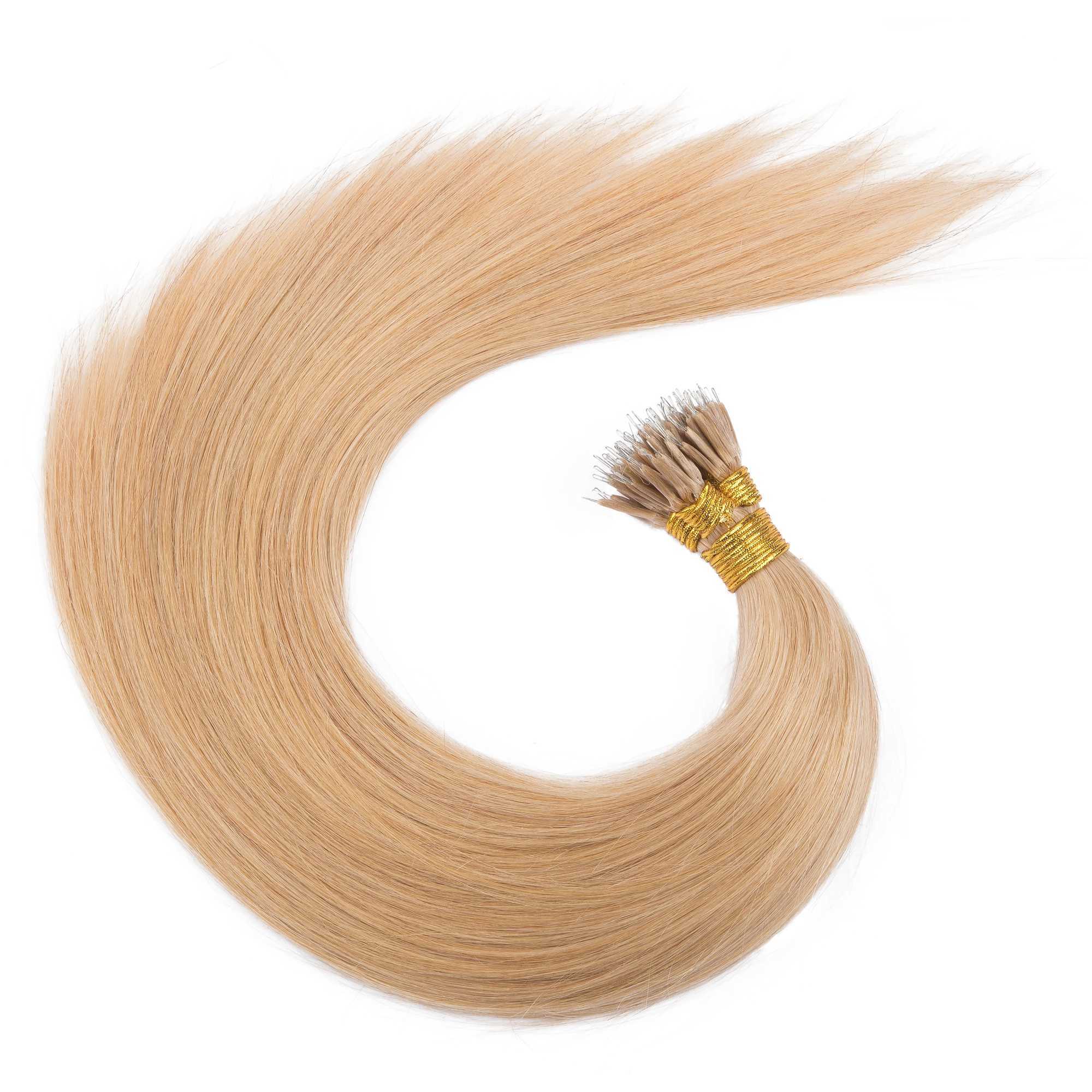 Nano Ring Micro Bead Loop Human Hair Extension 100% Real Remy Hair Natural Machine Made Straight Keratin Capsules Microring Hair S25526