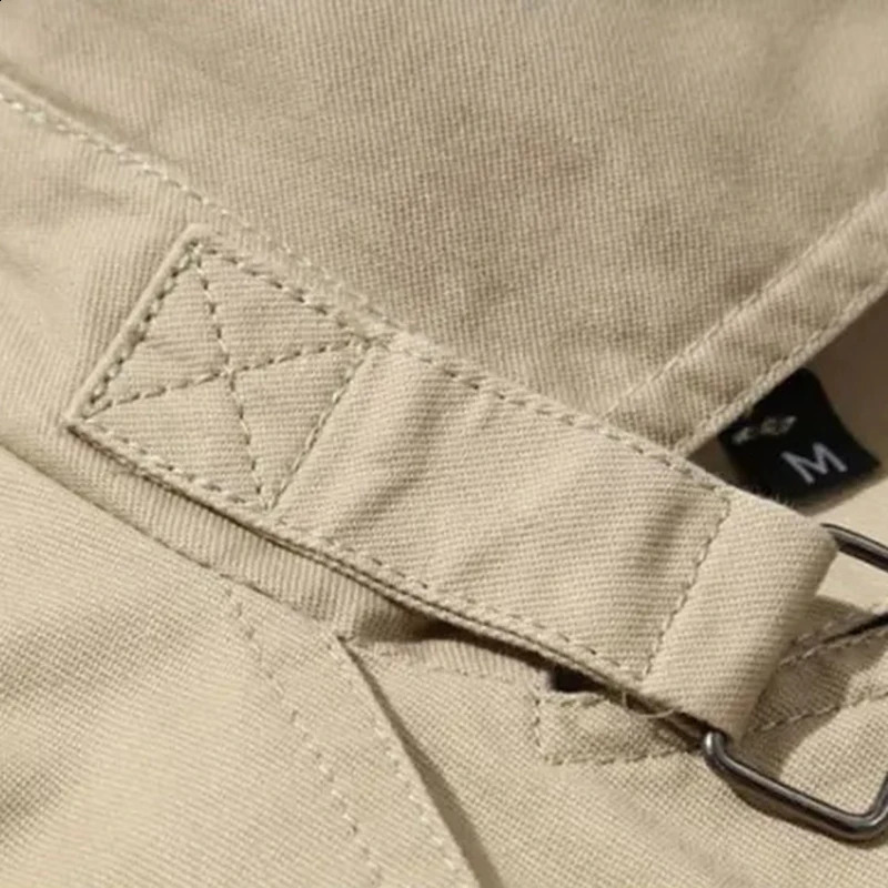 Mens fashion long trench coat long sleeved cotton casual business jacket autumn and winter street shooting mens clothing 241203