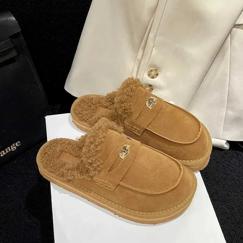 Winter Outdoor Cotton Casual Fashionable Warm Boots Comfortable and Non-slip Womens Home Slippers XW6.5