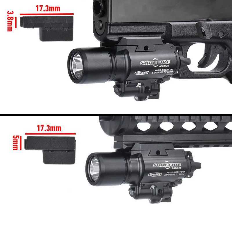 Surefir X400 tactical air gun hanging weapon reconnaissance light 600 lumens LED pistol flashlight with green and red laser indicators X300W241227