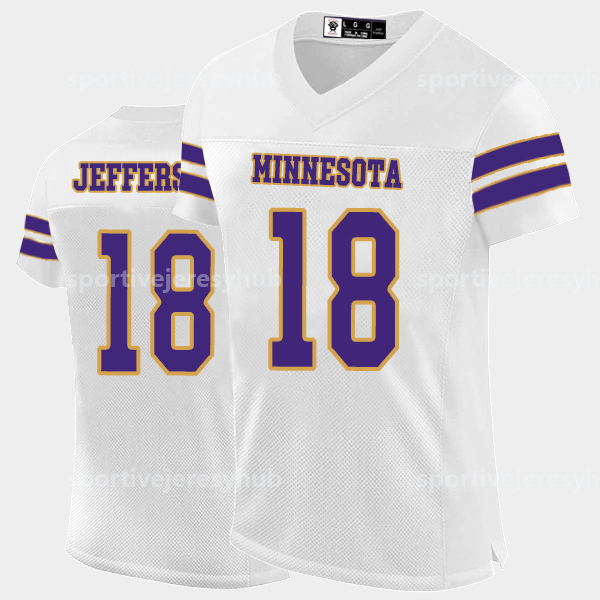 Shxinet Mens/Women/Youth 9 J.J. McCarthy 18 Justin Jefferson Football Jersey T.J. Hockenson Turner Addison Lewis Bynum Randy Moss Harrison Smith Harri