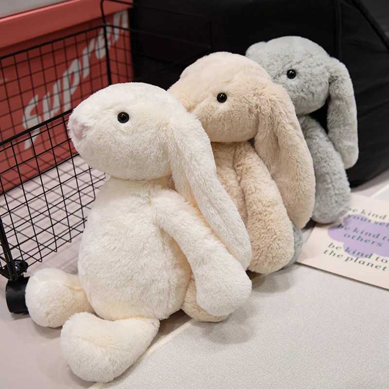 20cm Bunny Rabbit Plush Toy Soft Stuffed Long Ear Bunny Doll Funny Babys Sleeping Companion Delicate Home Decoration Kids GiftsXJ241204