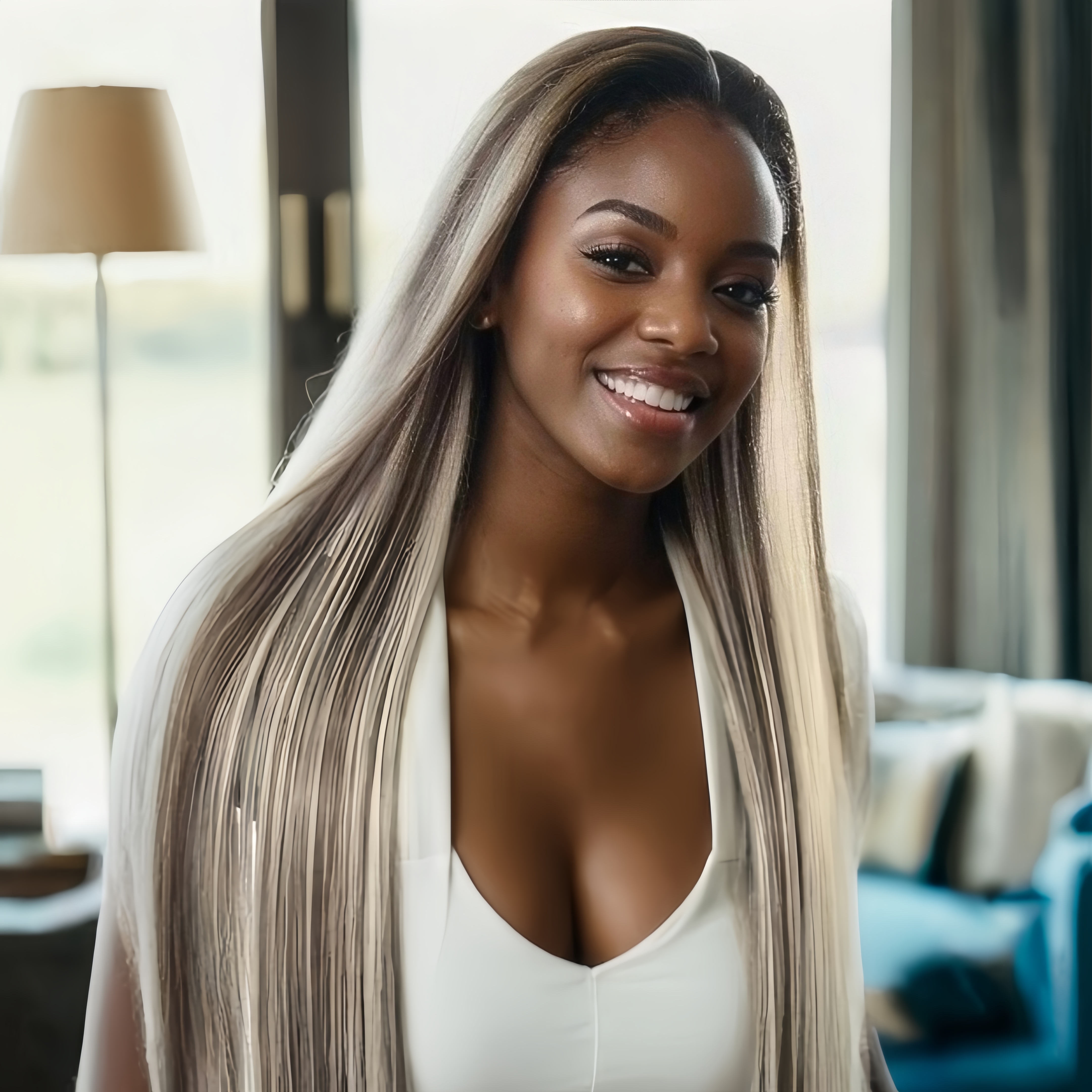 Straight 13x4 Front Simulation Human Hair Wigs Body 280% Brazilian Water Wave 30 Inch Lace Frontal Glueless For Women Synthetic Silky Wig Ready To Wea