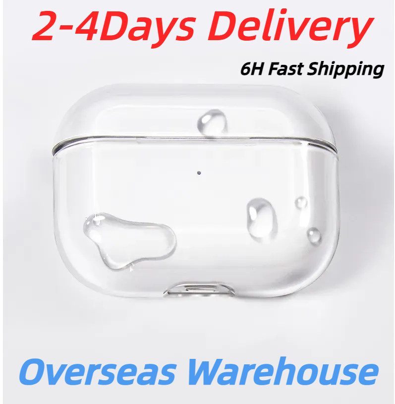 USA Stock delivery Pro 2 2nd Generation air 4 3 pros max Headphone Accessories Solid Silicone Protective Earphone Cover pods max Wireless Charging Shockproof Case