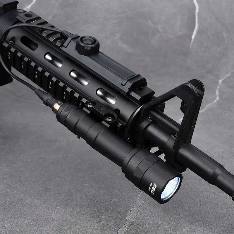Tactical Surefir M300 M300C M600 M600U Powerful Flashlight Fit Weapon Scout Airsoft Hunting Gun Light Outdoor M-LOK KeyMod BaseW241227