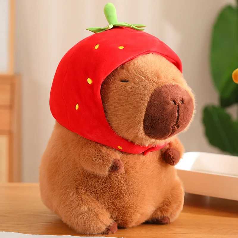 Capybara Plush Simulation Capibara Anime Fluff Toy Cute Doll Stuffed Animals Soft Doll Plush Children Christmas GiftXJ241204