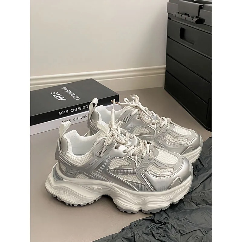 Top quality Brand High Quality New Style Free Delivery Designer Super Hot Thick Sole Dad Women's 2024 Spring Matcake Shoes Elevated Casual Mesh B