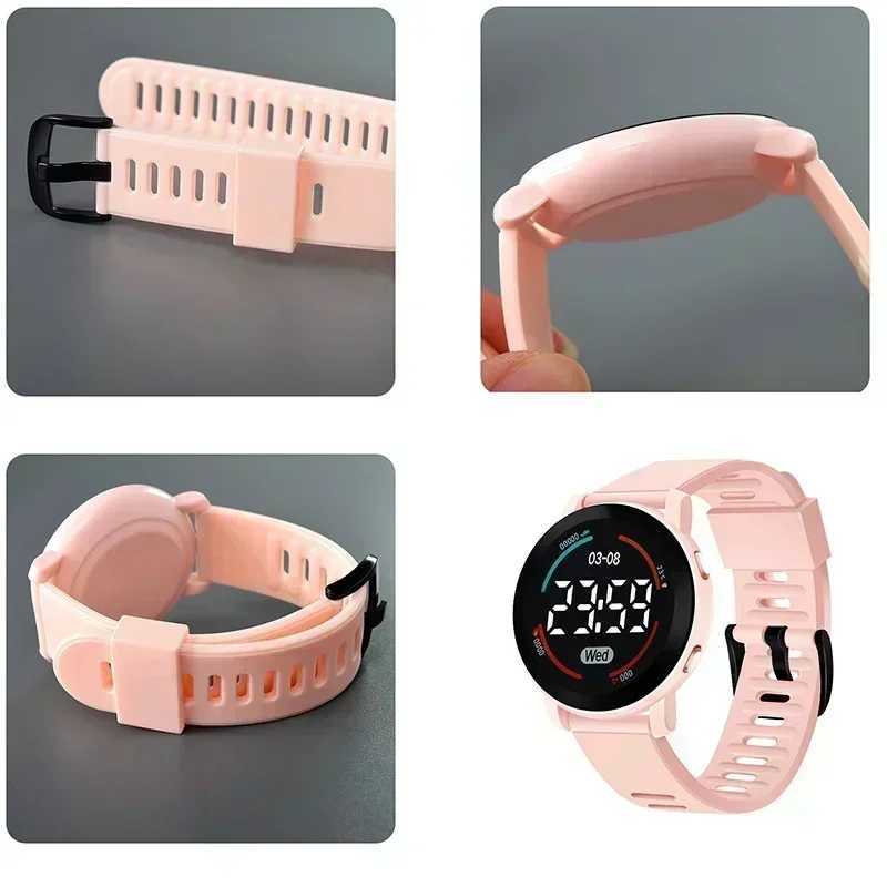 LED digital childrens watch luminous waterproof sports childrens watch silicone strap electronic watch X2412042