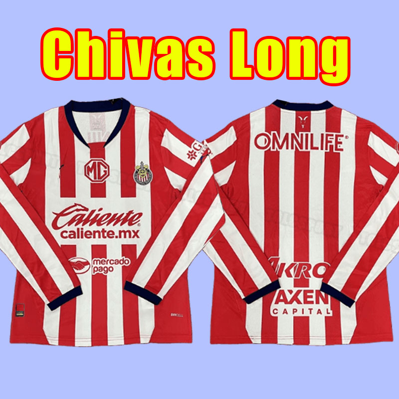 Long sleeve 2024 2025 Guadalajara Soccer Jerseys Chivas regal ALVARADO I.BRIZUELA C.CALDERON A.ZALDIVAR A.VEGA 24 25 football shirt home away
