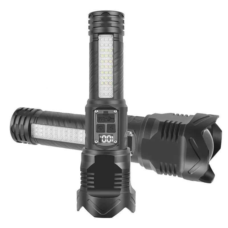 90000000LM Brightest Flashlight Torch Rechargeable Led Lighting Built-in 20000mAh Ultra Power Flashlights Tactical Torch Lantern Z241204