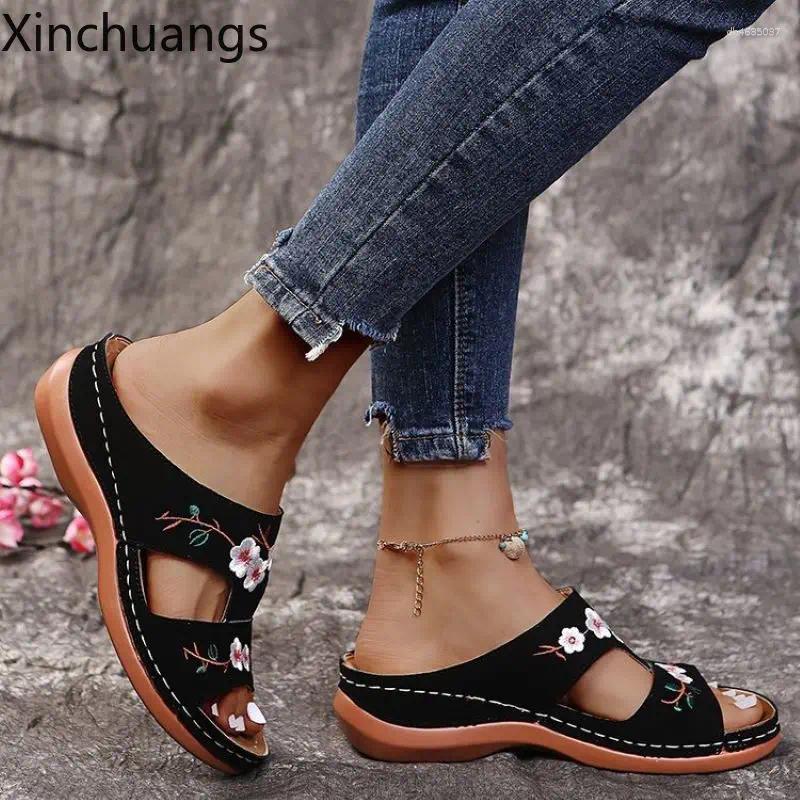 Sandals Women Summer Slip On Outdoor Wedges Shoe Platform Slippers zhanyishengli