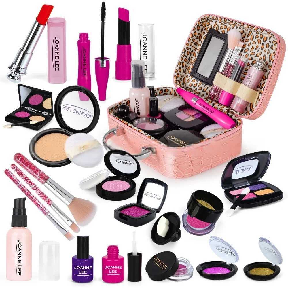 Children Makeup Set Simulation Cosmetics Pretend Playing Box Princess Make Up Girl Toy Play Set Safe Nontoxic Kit Toy KidXJ241204