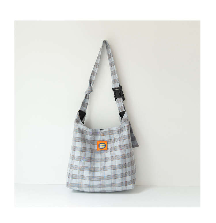 Designer Style Canvas Lazy Day Crossbody Version Of Everything Checked Cloth Bag