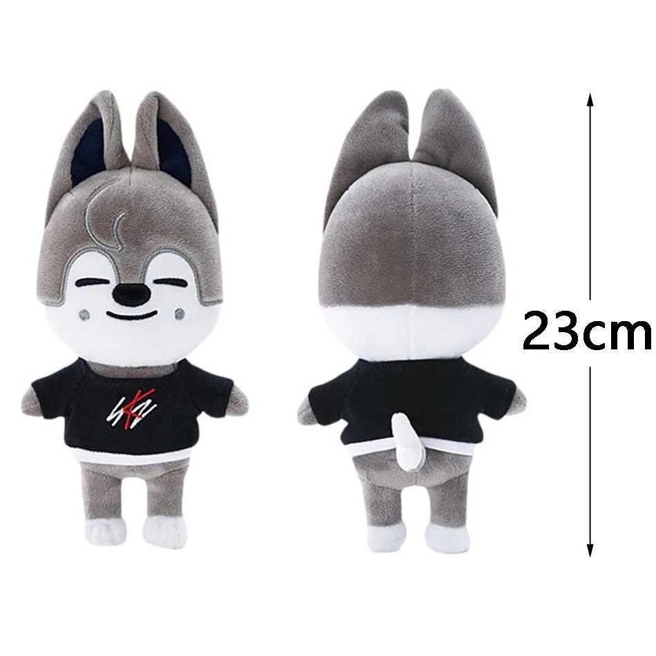 SKZOO Plush Toys 23cm Stray Kids Plush Wolf Chan Stuffed Animal Plushies Doll Kaii Companion for Kids Adults Fans GiftXJ241204