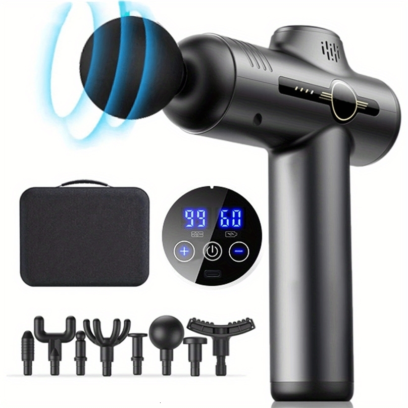 Portable Fascia Gun Vibration Massage Gun For Body Neck Back Deep Muscle Relaxation Fitness Slimming One Head 241203
