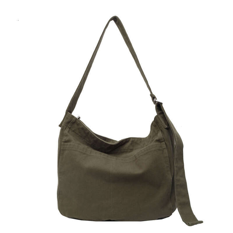 Cotton Canvas Fabric Female Students Crossbody Large Capacity Cloth Tote Bags Shoulder Bag