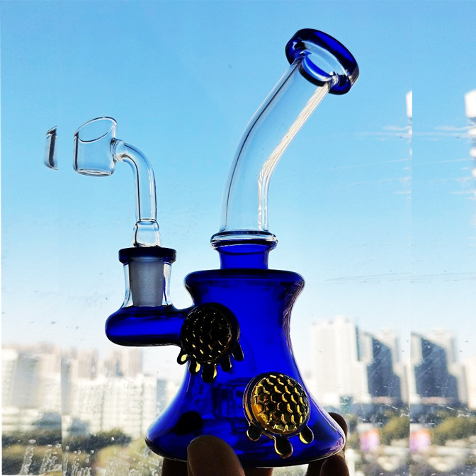 7.0 inchs Hookahs Smoking Accessories Glasses Water Pipes Heady Glass Dab Rigs Water Bongs Shisha With 14mm Bowl