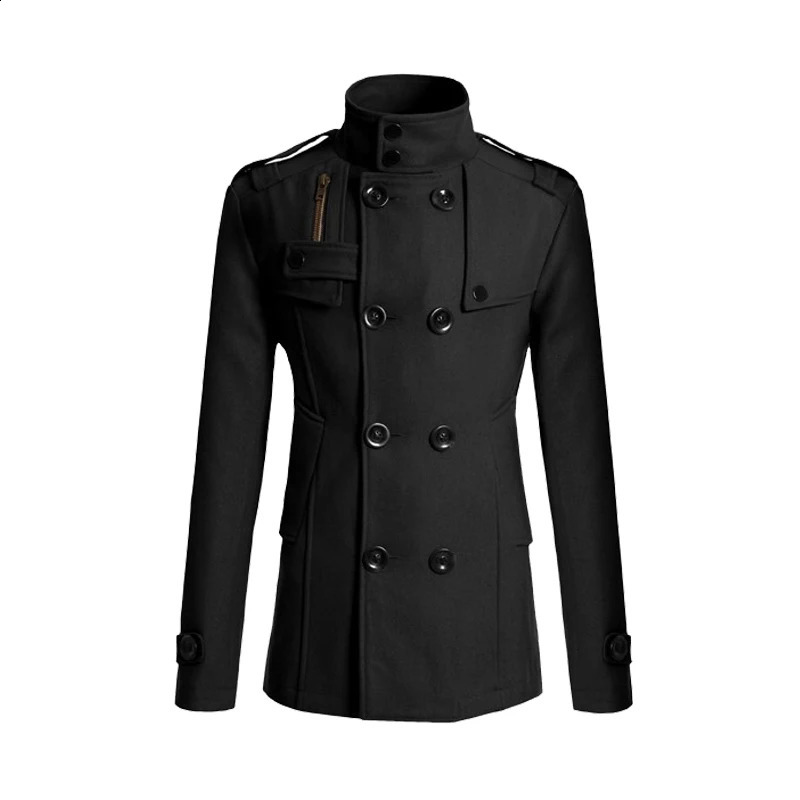 Mens fashion jacket mens winter jacket long jacket casual jacket warm jacket ultra-thin wool jacket mens clothing 241203