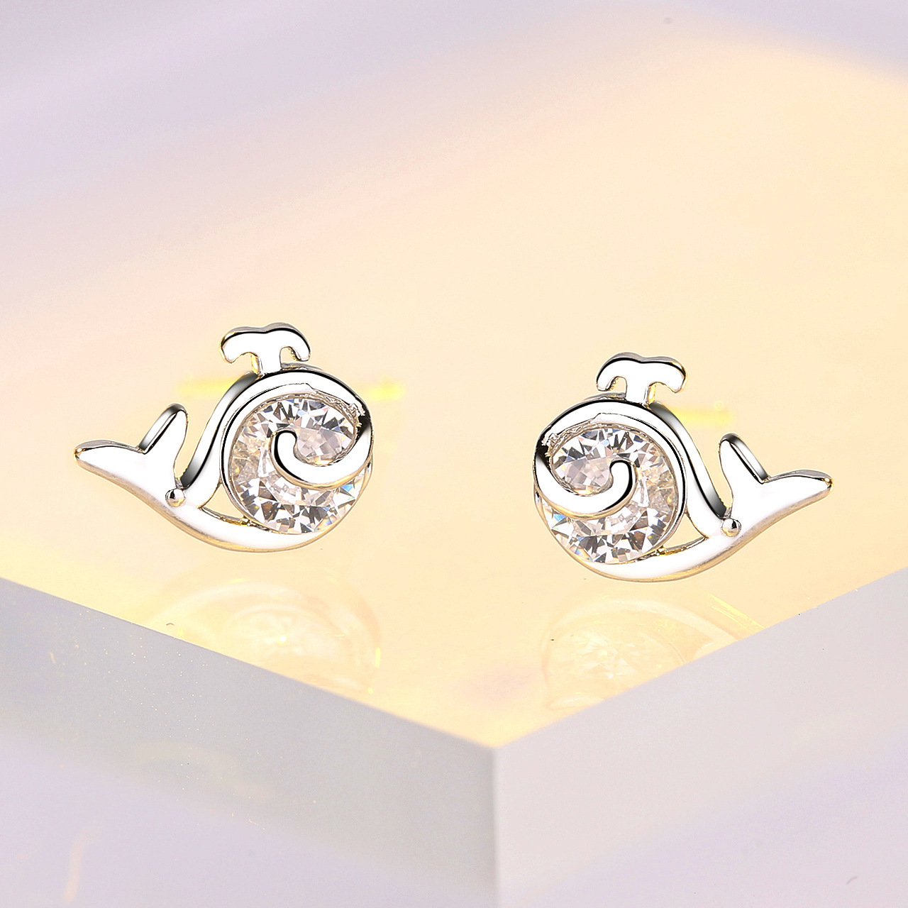 New Fashion Women Men Punk Silver Rose Gold Stainless Steel Round Circle Drop Oil Earrings Jewelry