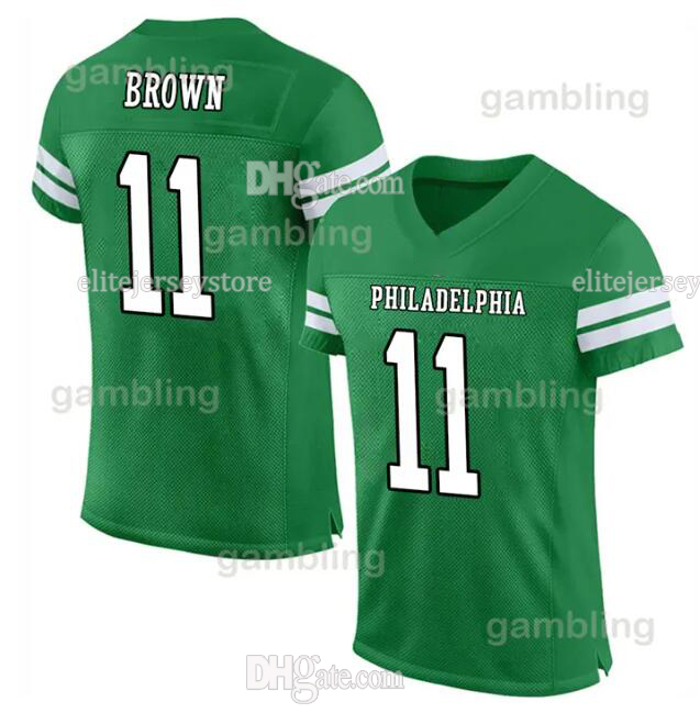 Personalized Custom Saquon Barkley Football Jersey Jalen Hurts Kenny Pickett Jason Kelce Brown Miles Sanders DeVonta Smith Haason Reddick Swift