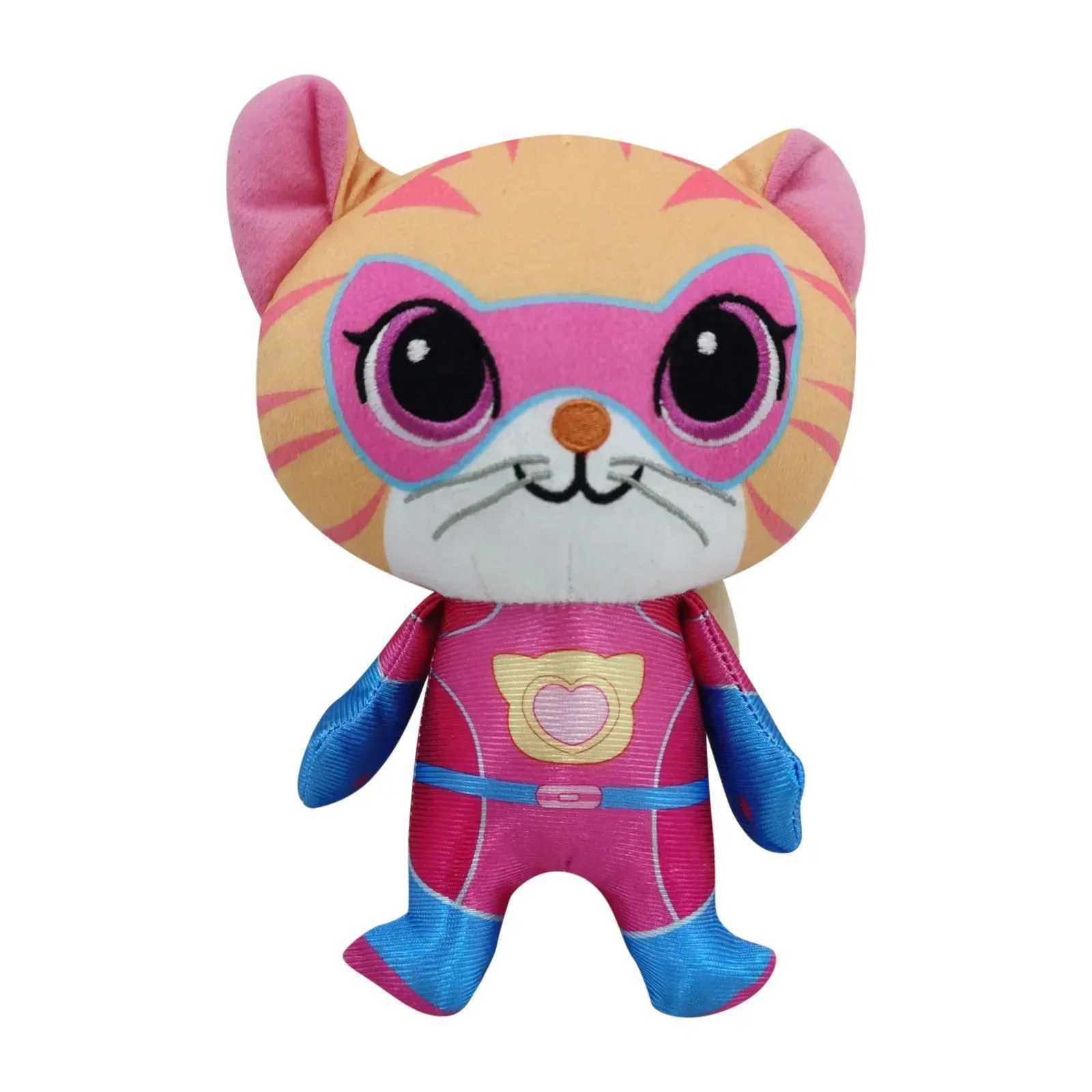 4pcs Super Kitties Team Anime Plush Toys Crystal Super Soft Plush Toy Doll Blue Kitten Green Kitten Yellow Kitten Doll Kids ToyXJ241204