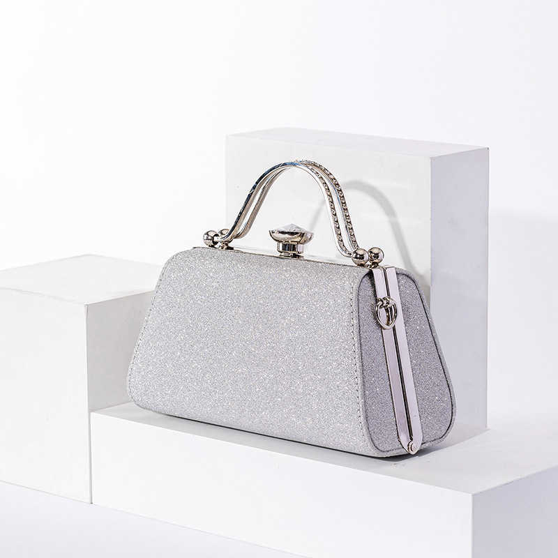 New Double Ring Banquet Bag, Elegant Banquet Bag, Solid Color Handbag, Dress Bag 241204