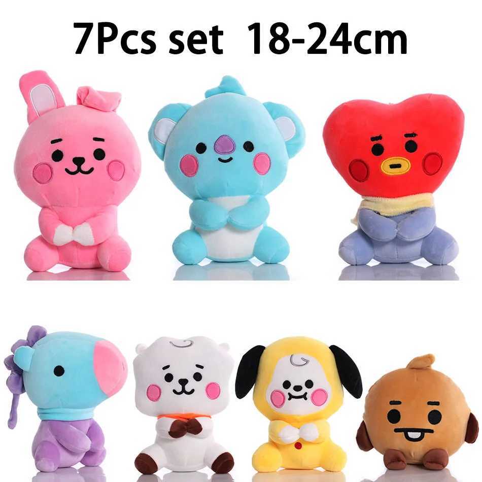 New 12cm 22cm Mini BTS Figure Doll Pendant Plush Toy Doll Accessories Kaii Anime Cute Kids Birthday GiftsXJ241204