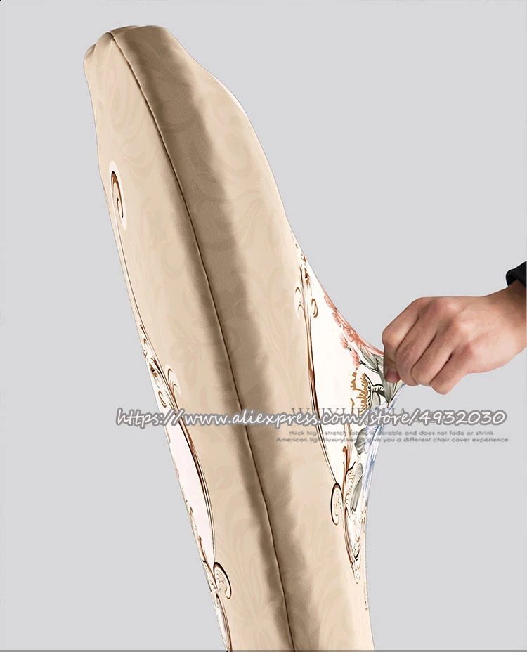 European lounge chair cover elastic circular backrest dining chair cover family dining room stone cover universal home decoration 241204