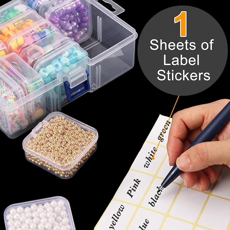 Transparent Jewelry Box Dust-Proof Multi-lattice Diamond Painting Tools Delicate Sealed Storage Box