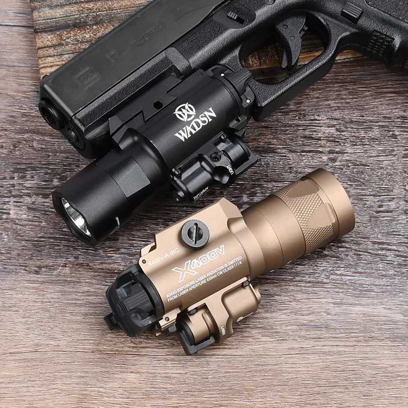 WADSN X400 Series Hanging Laser Flashlight LED Strobe For Tactical Airsoft Scout Weapon Pistol Gun Hunting Light X400V X400UW241227