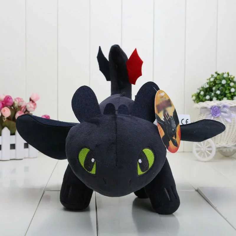 35cm Plush Dragon Toys Kaii White Black Dinosaurs Animal Stuffed Plush Toys Plush Boys Girls Birthday GiftsXJ241204